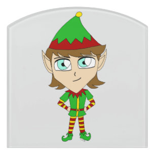 chibi elf   door sign