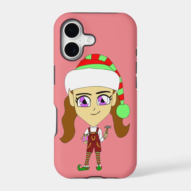 chibi elf   iphone case (Back)