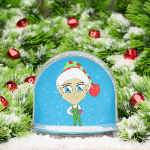chibi elf    snow globe