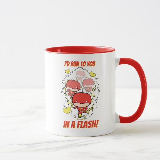 Chibi Flash - I'd Run To You In A Flash Valentine Mug (Right)