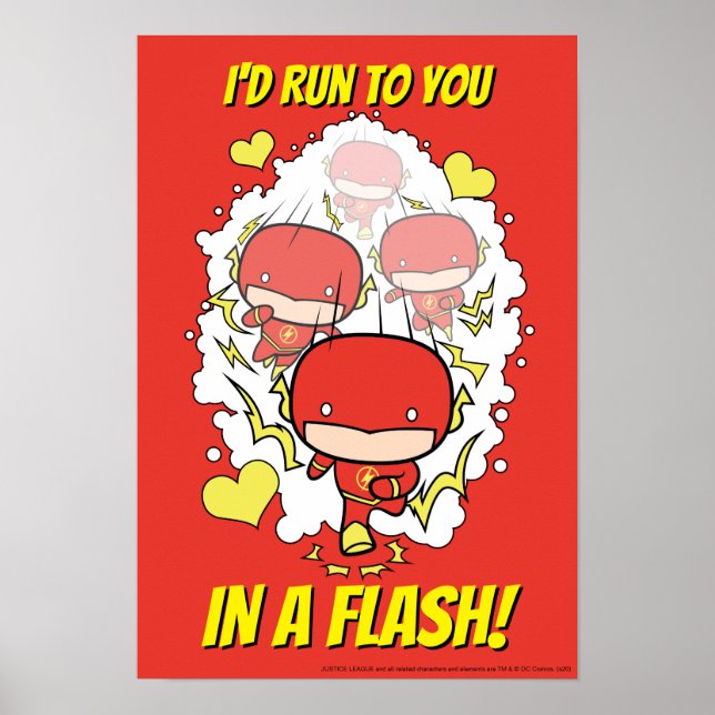 Chibi Flash - I'd Run To You In A Flash Valentine Poster (Front)