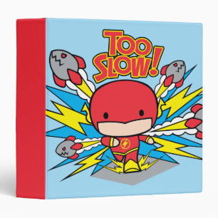 Chibi Flash Outrunning Rockets 3 Ring Binder