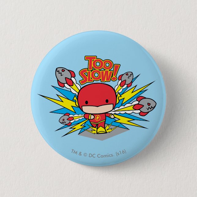 Chibi Flash Outrunning Rockets Button (Front)