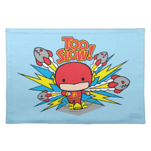 Chibi Flash Outrunning Rockets Cloth Placemat