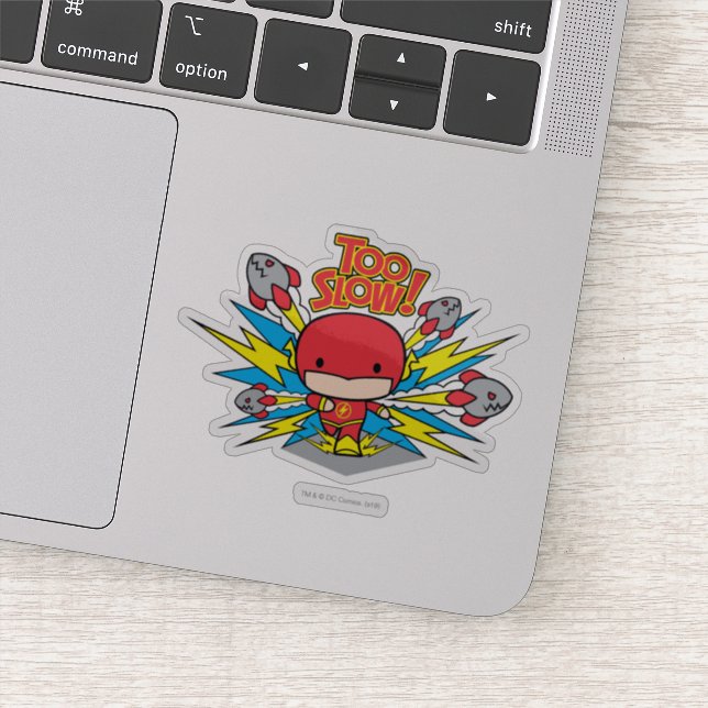 Chibi Flash Outrunning Rockets Sticker (Detail)