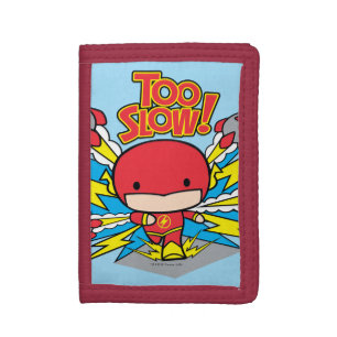 Chibi Flash Outrunning Rockets Trifold Wallet
