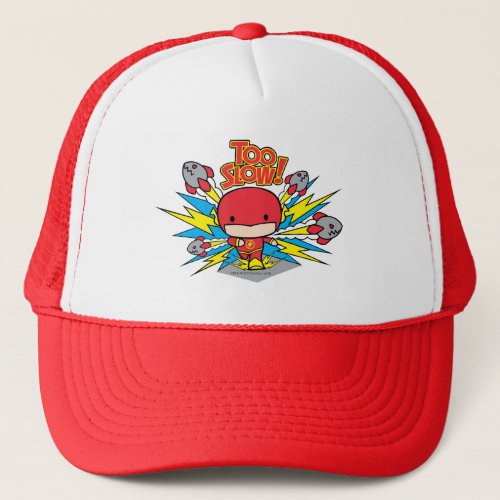 Chibi Flash Outrunning Rockets Trucker Hat