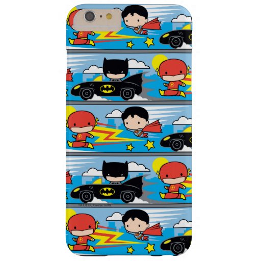 Chibi Flash, Superman, and Batman Racing Pattern Barely There iPhone 6 Plus Case