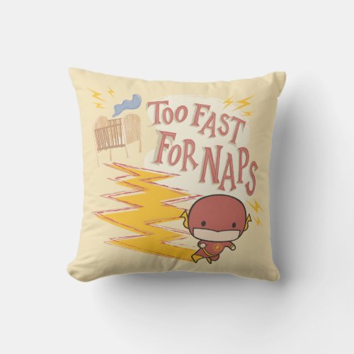 Chibi Flash  Too Fast For Naps Throw Pillow
