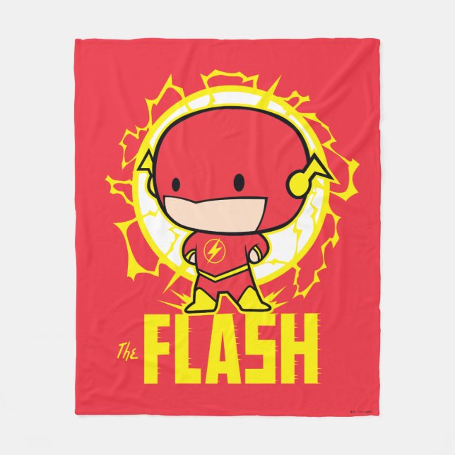 Chibi Flash With Electricity Fleece Blanket (Front)