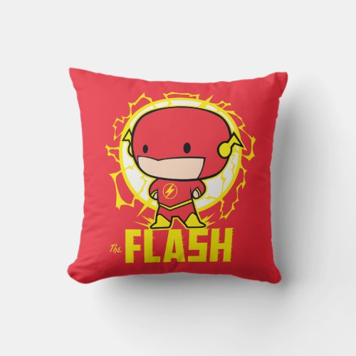 Chibi Flash With Electricity Throw Pillow