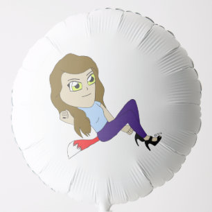chibi foxy girl balloon