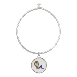 chibi foxy girl  bangle bracelet