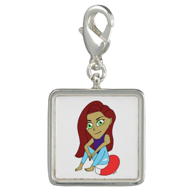 chibi foxy girl charm (Front)