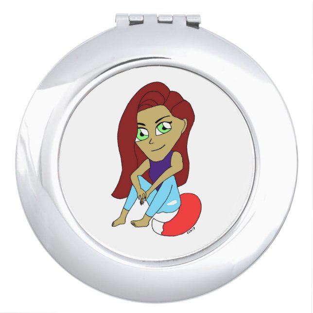 chibi foxy girl compact mirror (Front)