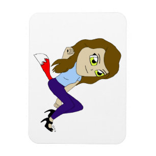 chibi foxy girl     magnet