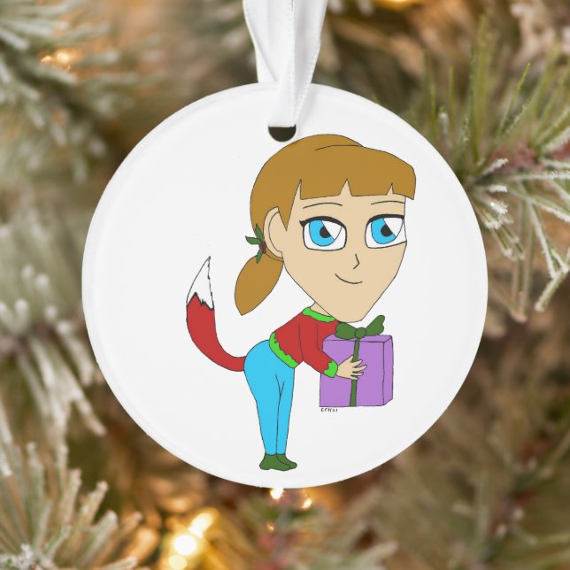 chibi foxy girl    ornament (Tree)