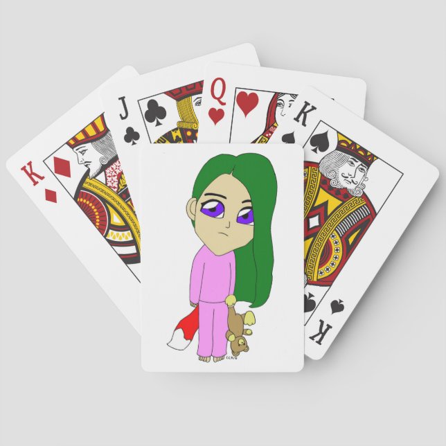 chibi foxy girl poker cards (Back)