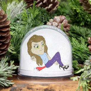 chibi foxy girl snow globe