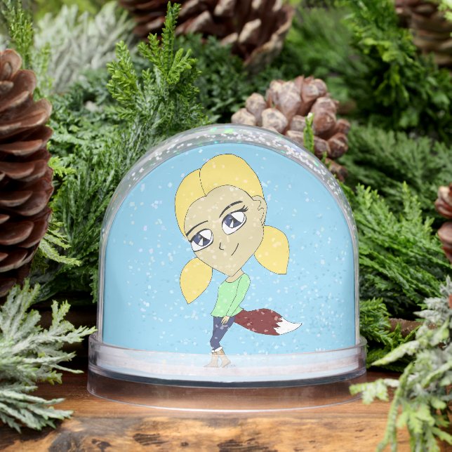 chibi foxy girl  snow globe (Winter)