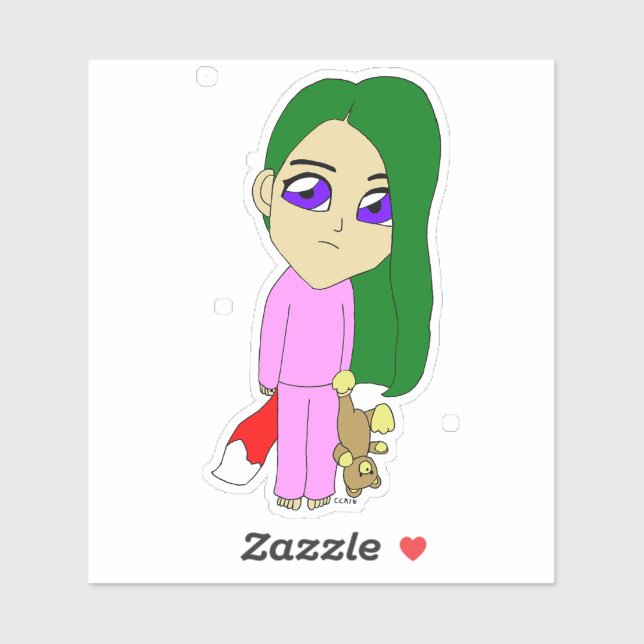 chibi foxy girl  sticker (Sheet)