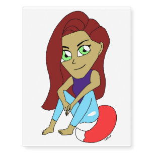 chibi foxy girl temporary tattoos