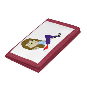 chibi foxy girl trifold wallet