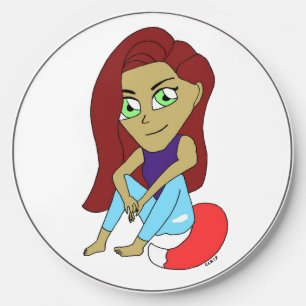 chibi foxy girl wireless charger 