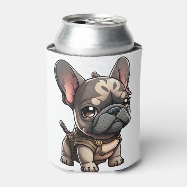 Chibi French Bulldog Can Cooler (Can Front)