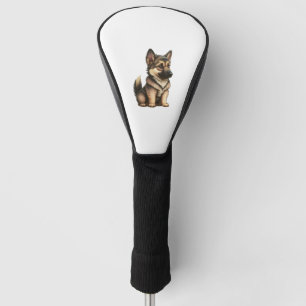 Chibi German Shepherd Golf Head Cover