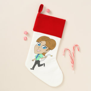 chibi girl with a tail christmas stocking