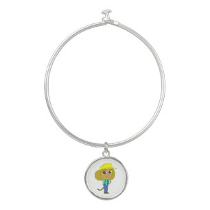 chibi girl with a tiger tail   bangle bracelet