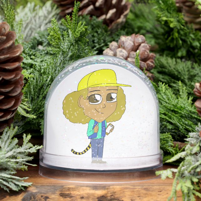 chibi girl with a tiger tail   snow globe (Winter)