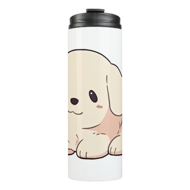 Chibi Golden Retriever Puppy Thermal Tumbler (Front)