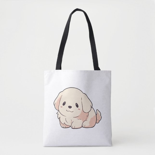Chibi Golden Retriever Puppy Tote Bag (Front)