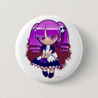 Chibi Goth Pinback Button