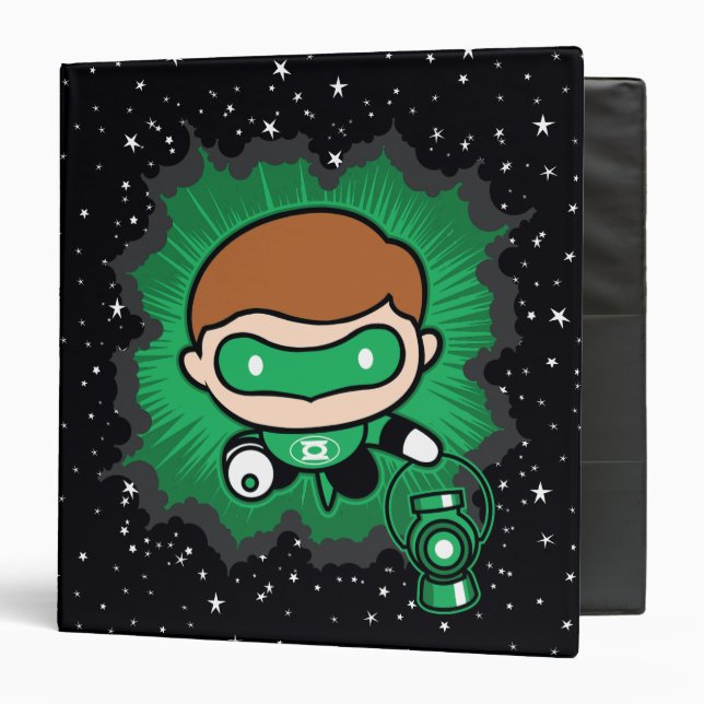 Chibi Green Lantern Flying Through Space Binder (Front/Inside)