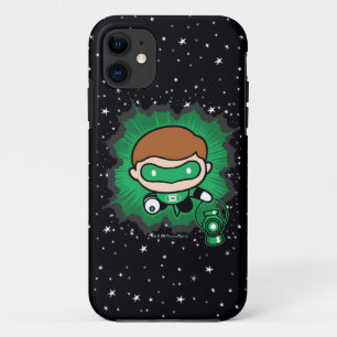 Chibi Green Lantern Flying Through Space iPhone 11 Case