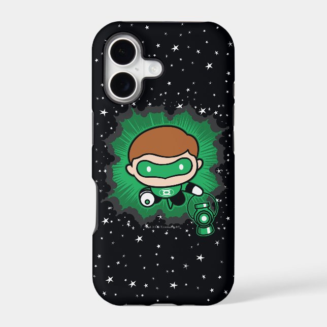 Chibi Green Lantern Flying Through Space Iphone Case (Back)