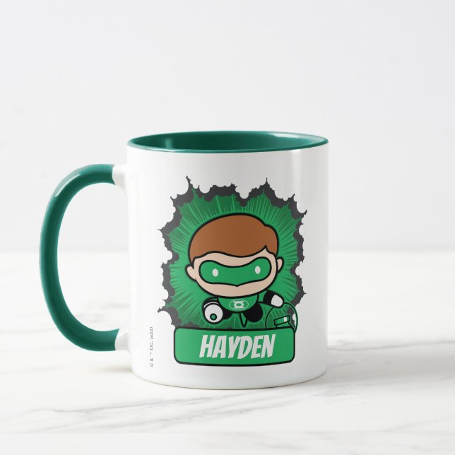 Chibi Green Lantern Flying Through Space Mug (Left)