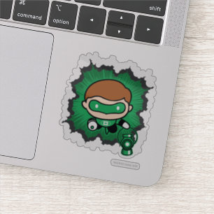 Chibi Green Lantern Flying Through Space Sticker