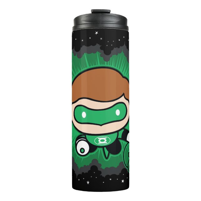 Chibi Green Lantern Flying Through Space Thermal Tumbler (Front)