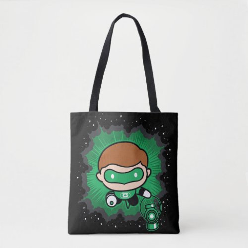 Chibi Green Lantern Flying Through Space Tote Bag