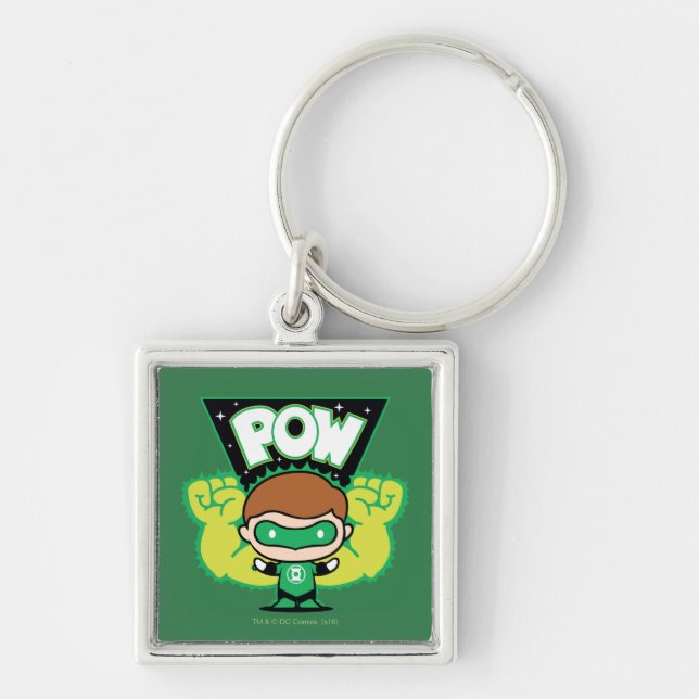 Chibi Green Lantern Forming Giant Fists Keychain (Front)