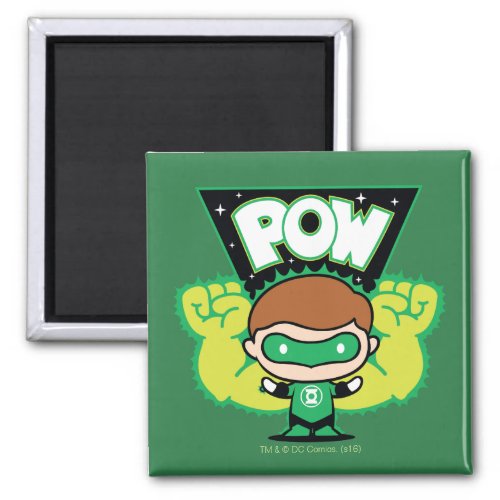 Chibi Green Lantern Forming Giant Fists Magnet