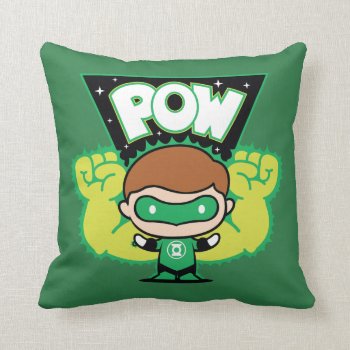 Chibi Green Lantern Forming Giant Fists Throw Pillow by justiceleague at Zazzle