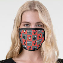 Chibi Harley Quinn Checker Pattern Face Mask