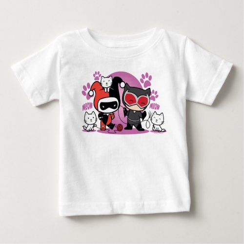 Chibi Harley Quinn  Chibi Catwoman With Cats Baby T_Shirt