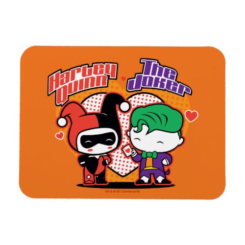 Chibi Harley Quinn  Chibi Joker Hearts Magnet