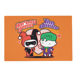 Chibi Harley Quinn & Chibi Joker Hearts Placemat